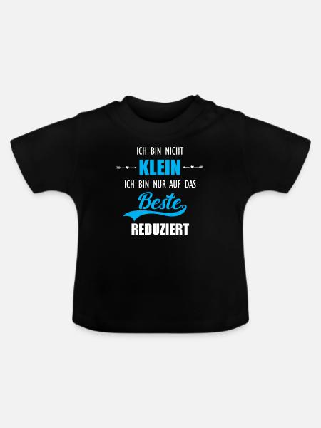 Ich bin nicht klein - Baby Bio-T-Shirt mit Rundhals - Schwarz