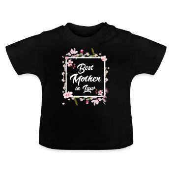 Meilleure belle-mère du monde Belle-mère - T-shirt bio col rond Bébé - noir - Devant