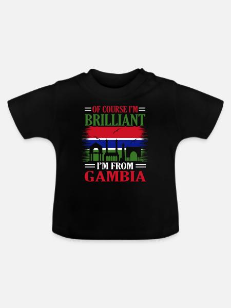 Gambia - Baby Bio-T-Shirt mit Rundhals - Schwarz
