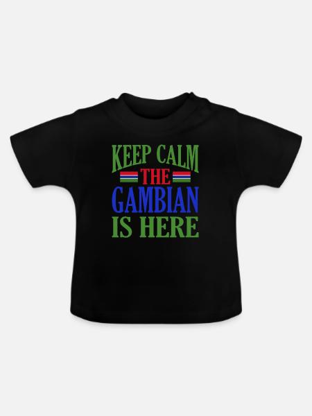 Gambia - Baby Bio-T-Shirt mit Rundhals - Schwarz