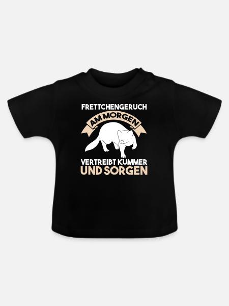 Frettchen - Baby Bio-T-Shirt mit Rundhals - Schwarz