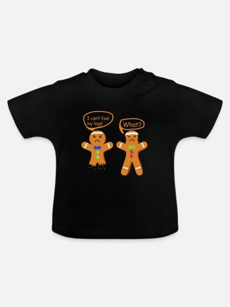 Christmas Gingerbread - Baby Bio-T-Shirt mit Rundhals - Schwarz