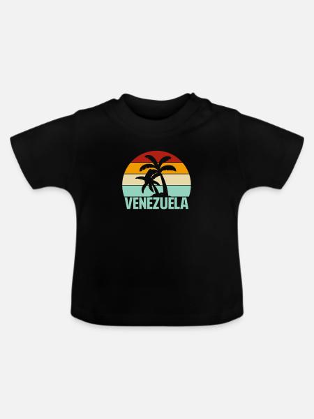 Venezuela - Baby Bio-T-Shirt mit Rundhals - Schwarz