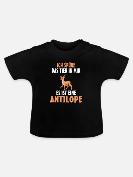 Antilope Antilopen - Baby Bio-T-Shirt mit Rundhals - Schwarz
