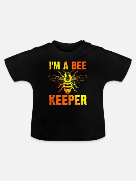Imker Bienenzüchter - Baby Bio-T-Shirt mit Rundhals - Schwarz