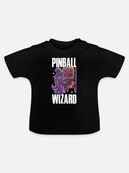Pinball Wizard Retro Spiele Geschenk - Baby Bio-T-Shirt mit Rundhals - Schwarz