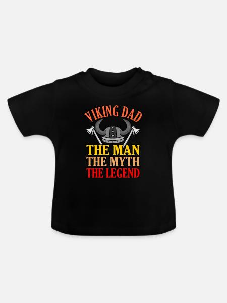 Wikinger - Baby Bio-T-Shirt mit Rundhals - Schwarz