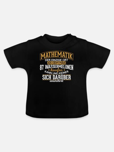 Mathe Mathematik Mathematiker - Baby Bio-T-Shirt mit Rundhals - Schwarz