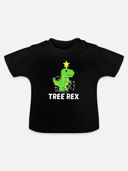 Tree Rex - Baby Bio-T-Shirt mit Rundhals - Schwarz