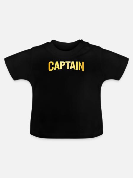 Kapitän Captain - Baby Bio-T-Shirt mit Rundhals - Schwarz