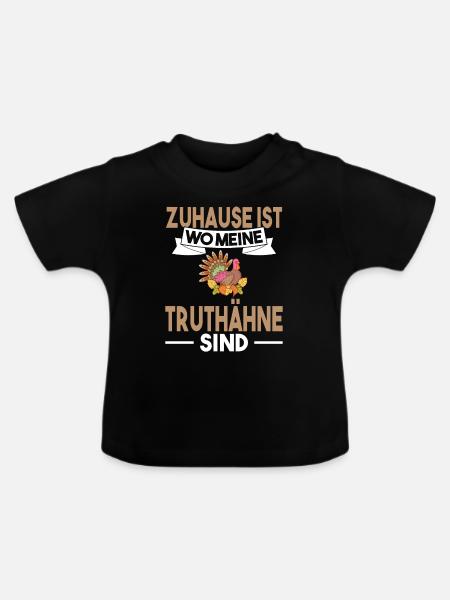 Truthahn Bauer Landwirt Truthähne - Baby Bio-T-Shirt mit Rundhals - Schwarz