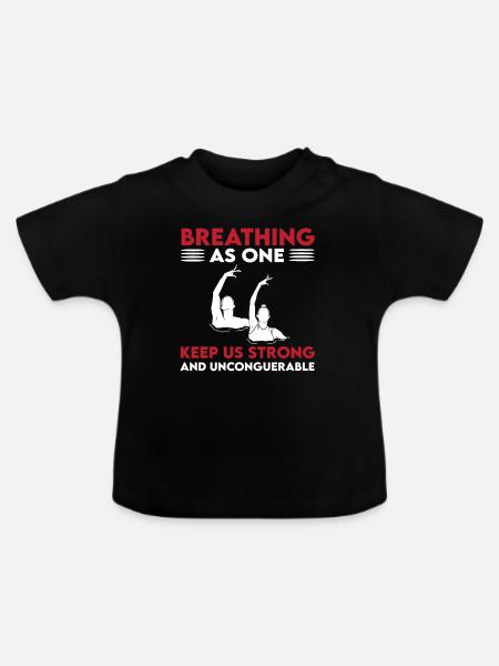 Synchronschwimmen Geschenk - Baby Bio-T-Shirt mit Rundhals - Schwarz