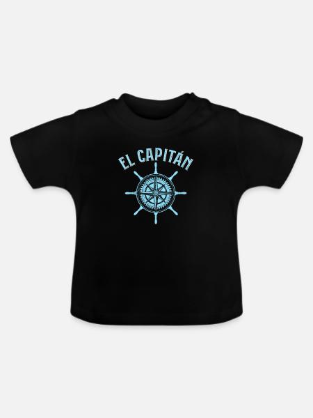 El Capitán - Baby Bio-T-Shirt mit Rundhals - Schwarz