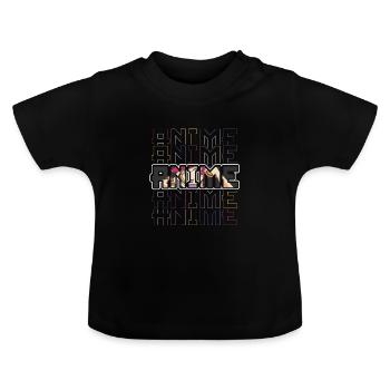 Anime - Baby Organic T-Shirt with Round Neck - black - Front