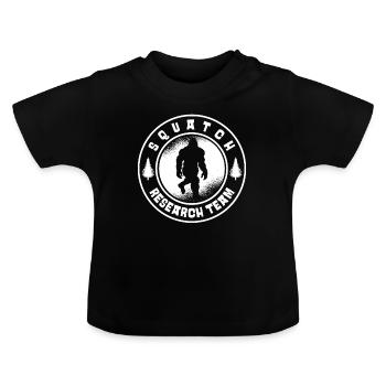 Bigfoot Sasquatch Yeti - Baby Organic T-Shirt with Round Neck - black - Front
