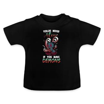 Humor - Baby Bio-T-Shirt mit Rundhals - Schwarz - Vorne
