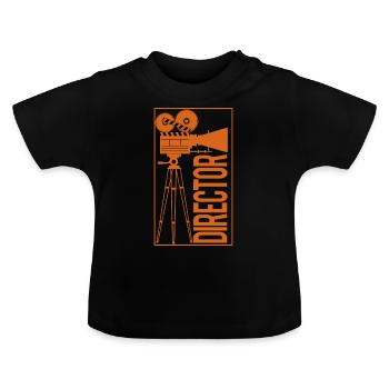 Direktor - Baby Bio-T-Shirt mit Rundhals - Schwarz - Vorne