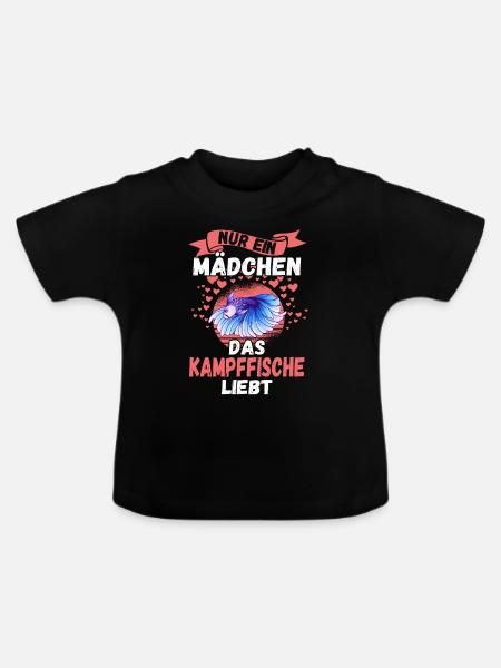 Fische Aquarium Kampffisch - Baby Bio-T-Shirt mit Rundhals - Schwarz