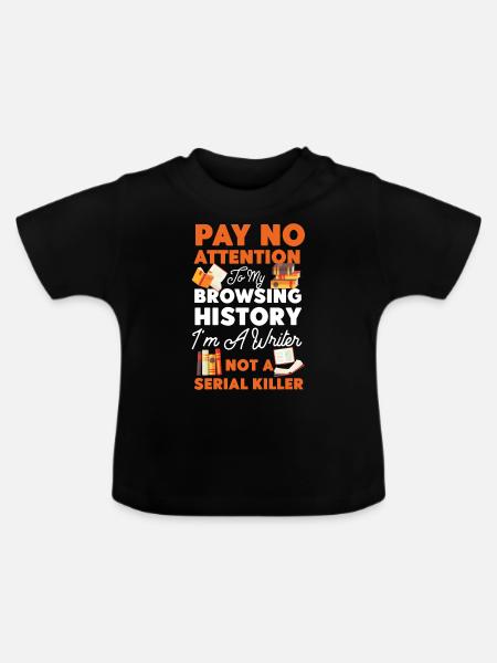 Writing Book Novel Writer & - Baby Bio-T-Shirt mit Rundhals - Schwarz