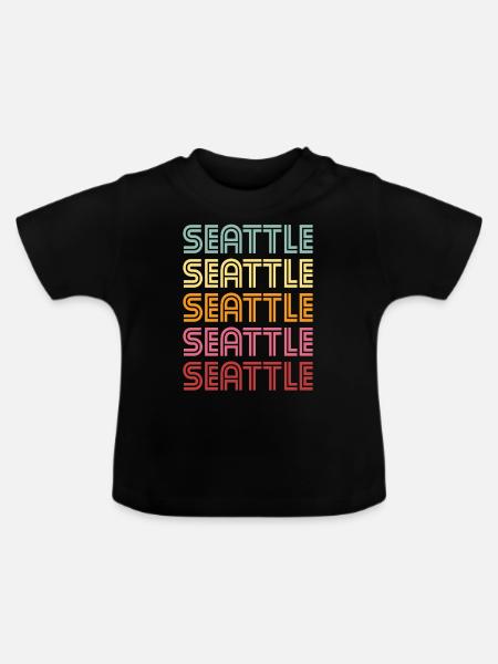 Seattle - Baby Bio-T-Shirt mit Rundhals - Schwarz