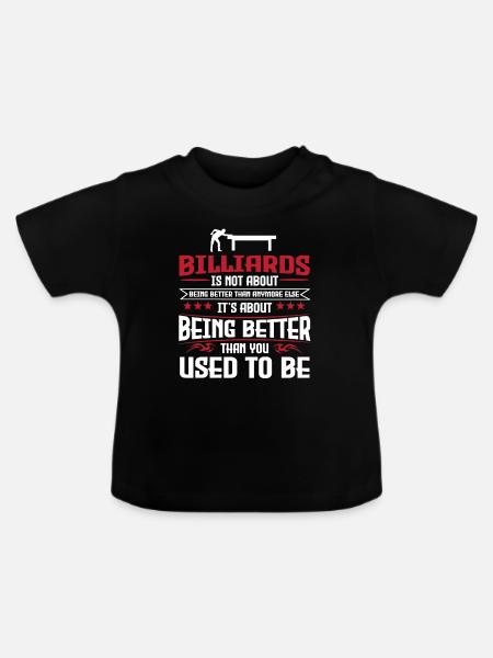 Billard - Baby Bio-T-Shirt mit Rundhals - Schwarz