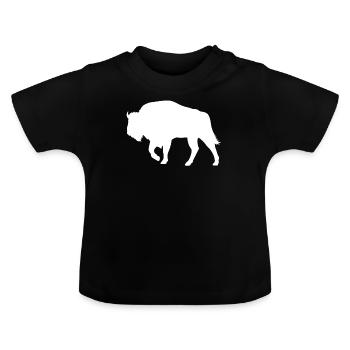 Bison Bison Bison Forêt Animaux Amoureux des animaux Cadeau - T-shirt bio col rond Bébé - noir - Devant