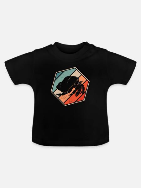 Einsiedlerkrebs - Baby Bio-T-Shirt mit Rundhals - Schwarz