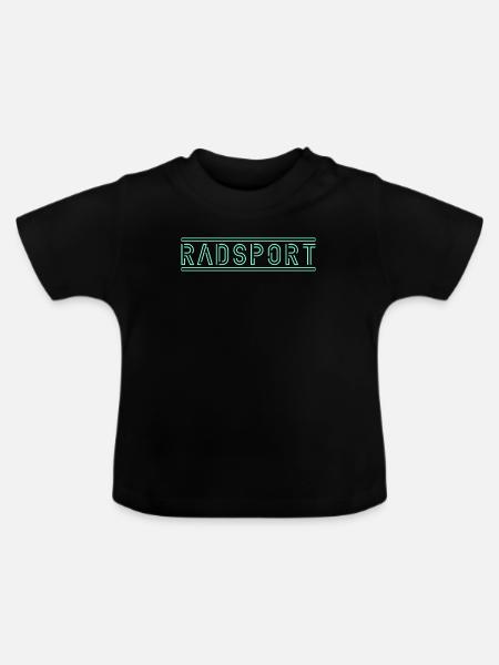 Radsport - Baby Bio-T-Shirt mit Rundhals - Schwarz