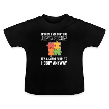 Jeu de puzzle pour les fans de puzzle Puzzle Puzzle - T-shirt bio col rond Bébé - noir - Devant