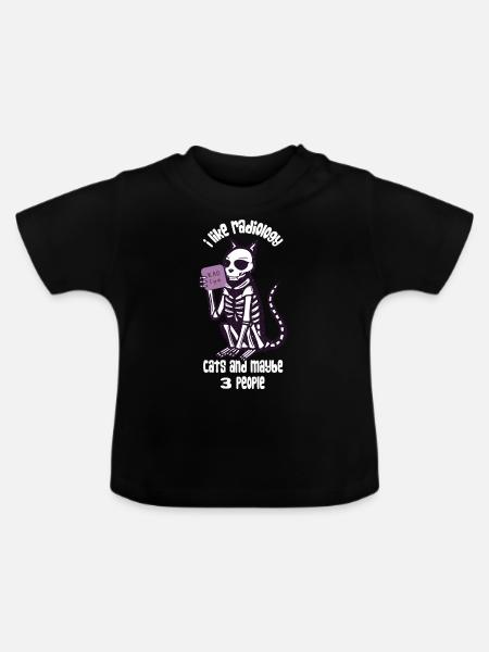X-Ray Cat Rad Tech Art - Baby Bio-T-Shirt mit Rundhals - Schwarz