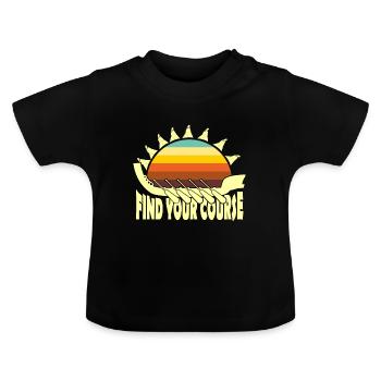 Maori - Baby Bio-T-Shirt mit Rundhals - Schwarz - Vorne
