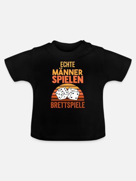 Brettspiele - Baby Bio-T-Shirt mit Rundhals - Schwarz