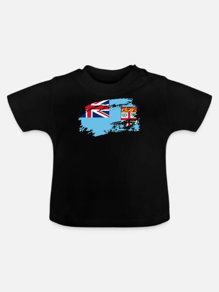 fiji fiji - Baby Bio-T-Shirt mit Rundhals - Schwarz