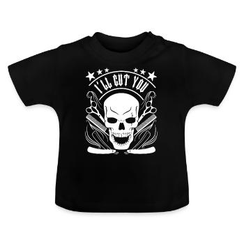 Coupe - T-shirt bio col rond Bébé - noir - Devant