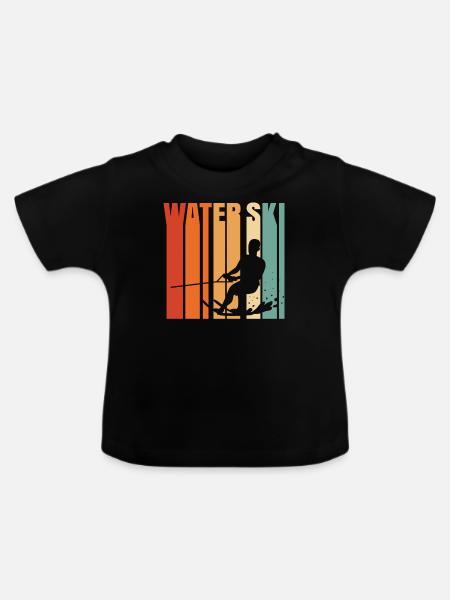 Wasserski - Baby Bio-T-Shirt mit Rundhals - Schwarz