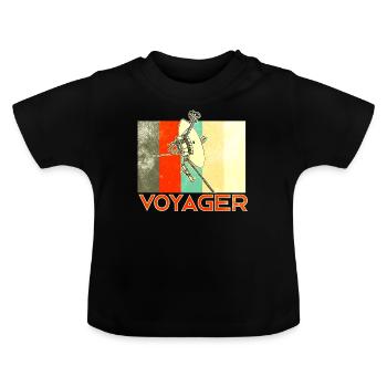 Vaisseau spatial Voyager - T-shirt bio col rond Bébé - noir - Devant