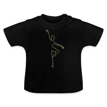 Simple ballet - Baby Organic T-Shirt with Round Neck - black - Front