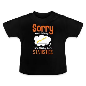 Réflexion sur les statistiques - T-shirt bio col rond Bébé - noir - Devant