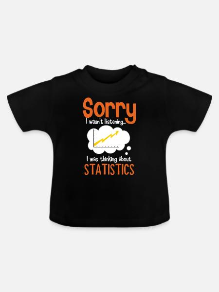 Nachdenken über Statistik - Baby Bio-T-Shirt mit Rundhals - Schwarz