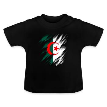 Algerien Algérie - T-shirt bio col rond Bébé - noir - Devant