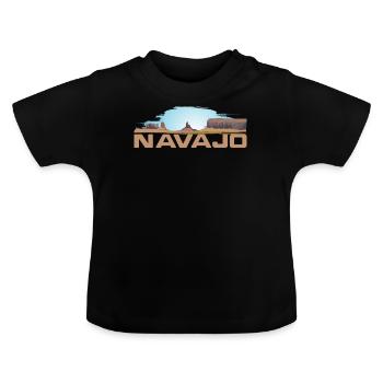 Navajo - T-shirt bio col rond Bébé - noir - Devant