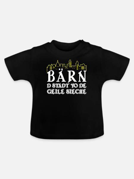 Bärn Geile Sieche - Baby Bio-T-Shirt mit Rundhals - Schwarz