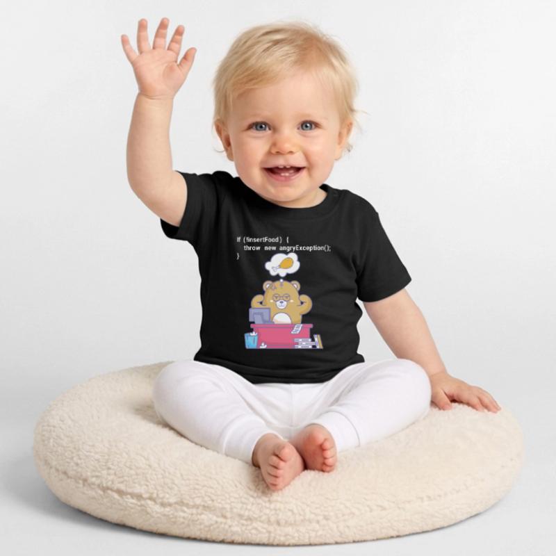 Programmation affamée T-shirt bio col rond Bébé