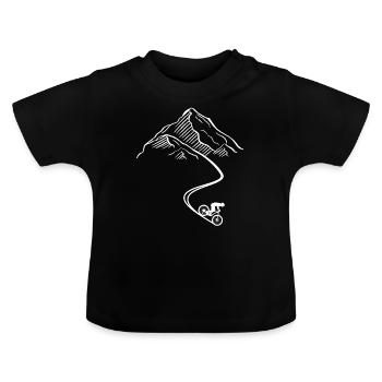 Enduro VTT VTT Équitation - T-shirt bio col rond Bébé - noir - Devant