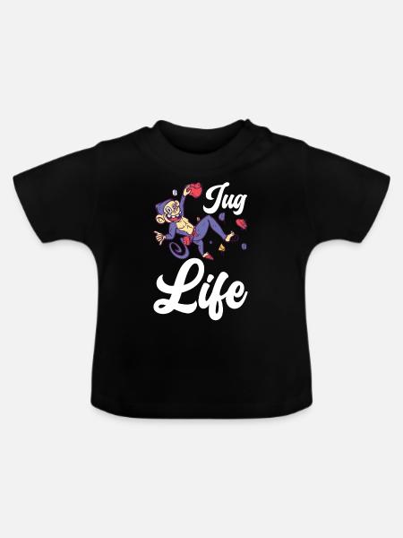 Klettern Kletterer - Baby Bio-T-Shirt mit Rundhals - Schwarz