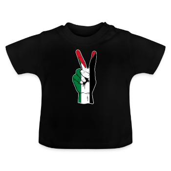 Palestine - Baby Organic T-Shirt with Round Neck - black - Front