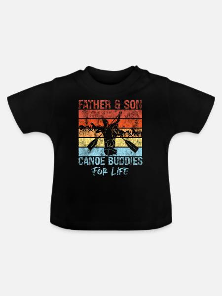 Sprint Canoe Canoeing Son Father - Baby Bio-T-Shirt mit Rundhals - Schwarz