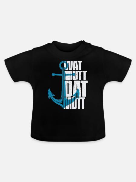 Wat Mutt Dat Mutt - Baby Bio-T-Shirt mit Rundhals - Schwarz