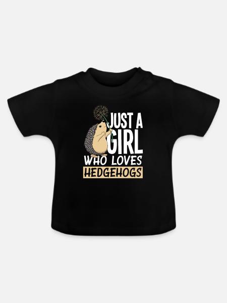 Igel Igel Igel - Baby Bio-T-Shirt mit Rundhals - Schwarz