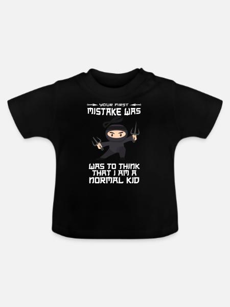 Ninja - Baby Bio-T-Shirt mit Rundhals - Schwarz